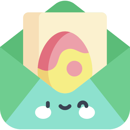 Easter greeting card communications easter egg icon