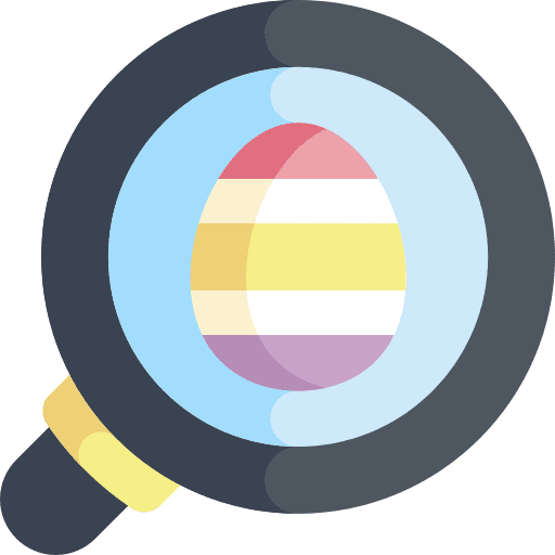 Egg hunt find egg holidays icon