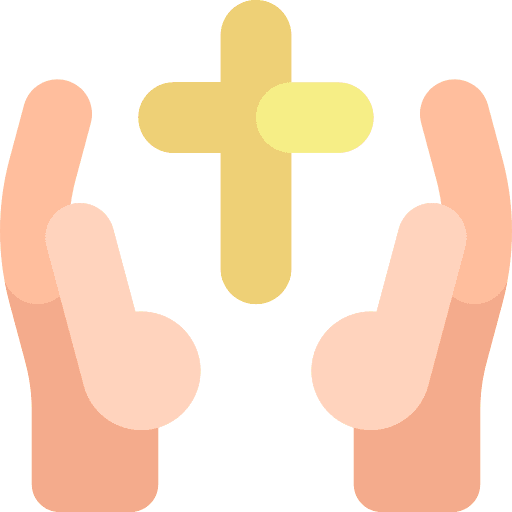 Pray religion hands namaste icon