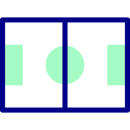 Football field field sports and competition sport equipment icon