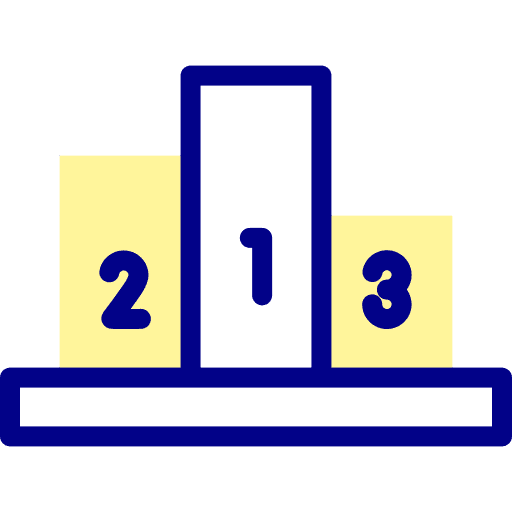 Podium position 1 2 3 positioning icon