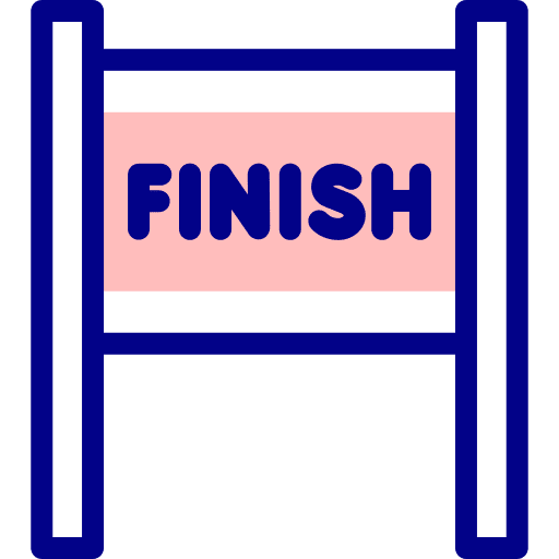Finish line competition race final icon
