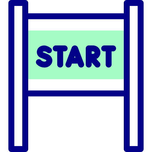 Start line racing starting line line icon