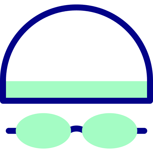 Swimming hat swim sports and competition hat icon