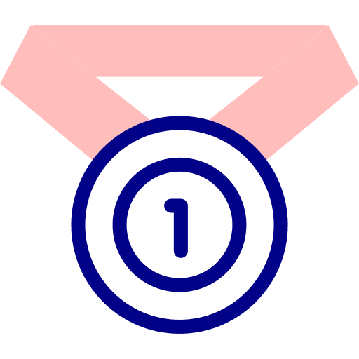 Award medal award number one icon