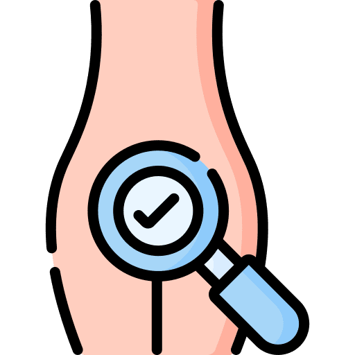 Gynecology magnifying glass gynecology medical icon