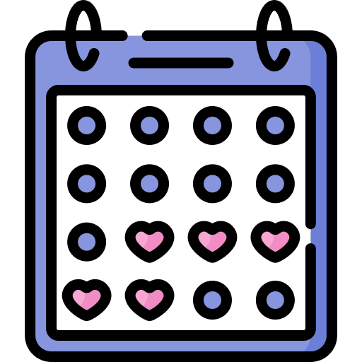 Calendar period cycle schedule icon