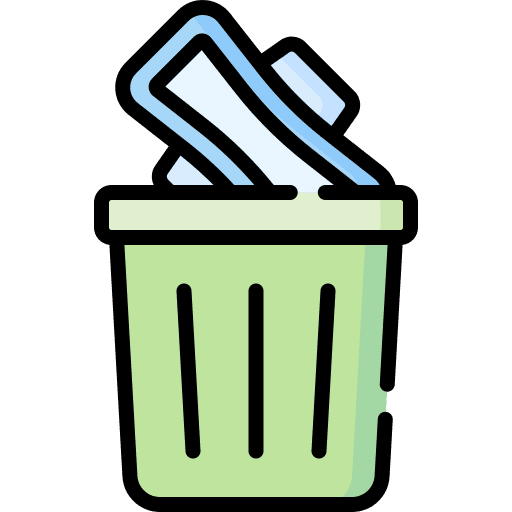 Dustbin menstruation period sanitary pad icon