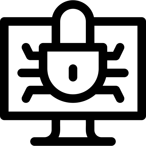 Cyber security lock cyber security computer icon