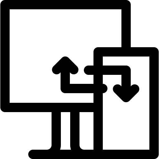 Data synchronization computer electronics smartphone icon