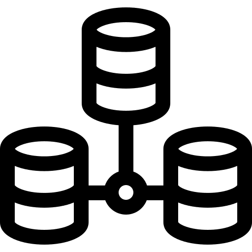 Database storage database hosting icon