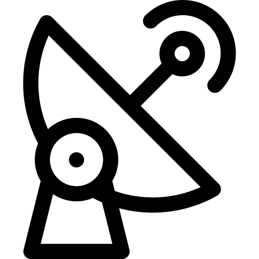 Dish signal wireless connection antenna icon