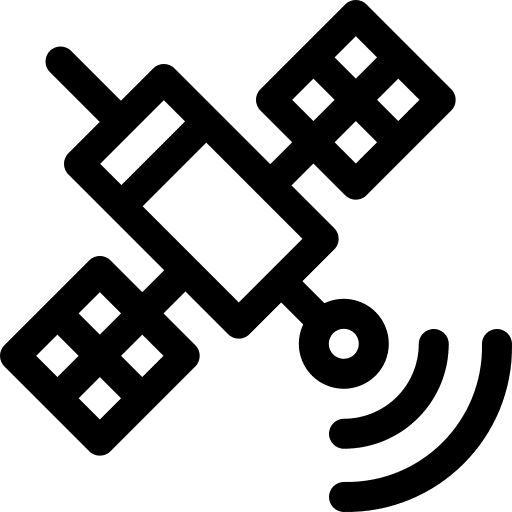 Satellite signal connection satellite icon