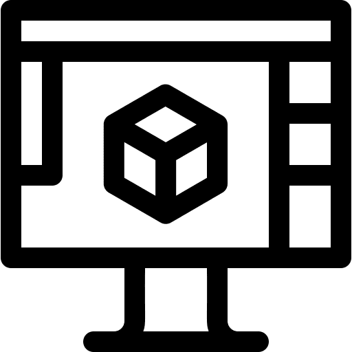 Software monitor 3d design program icon