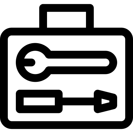 Technical service tool box screwdriver technical service icon