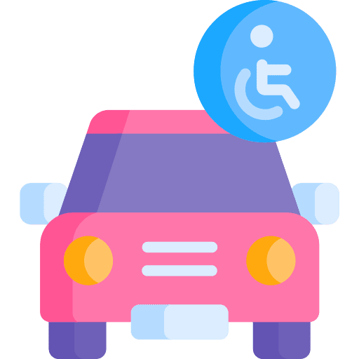Car disabled people car accessibility icon
