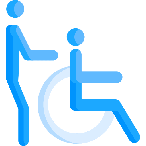 Disabled person healthcare and medical disability disabled person icon