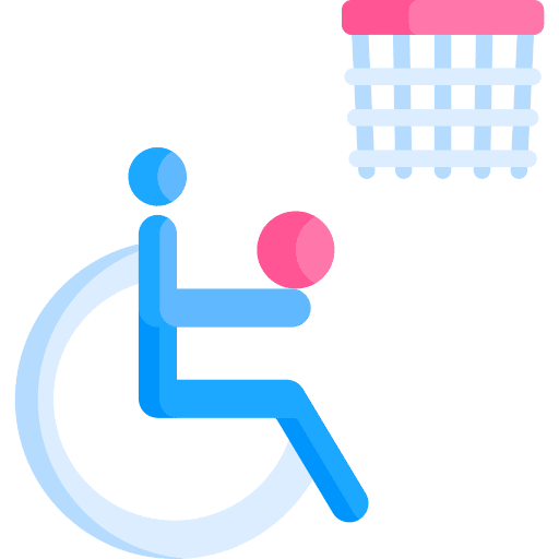 Disabled person humanpictos basketball wheelchair icon