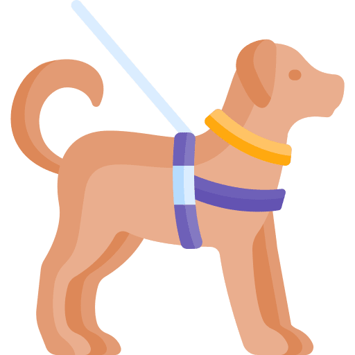 Guide dog animals help dog icon