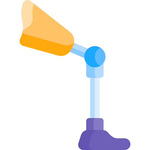 Prosthetic body parts healthcare and medical accessibility icon