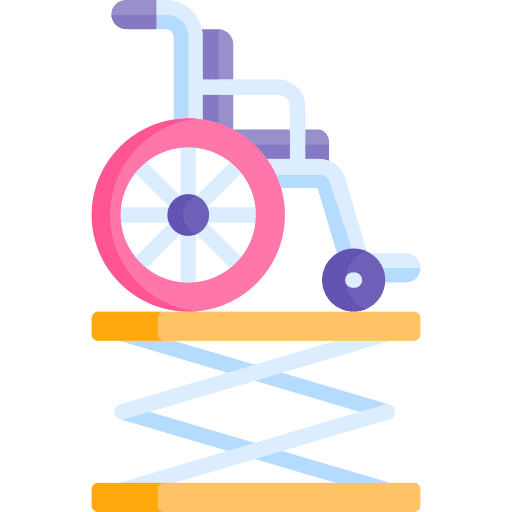 Wheelchair vacation disability sign icon