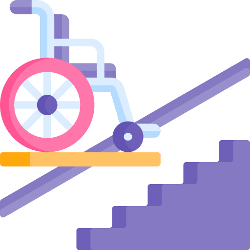 Stairs healthcare and medical lift disability icon