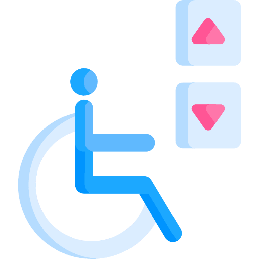 Lift disabled person lift disabled icon