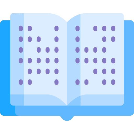 Braille accessibility education blind icon