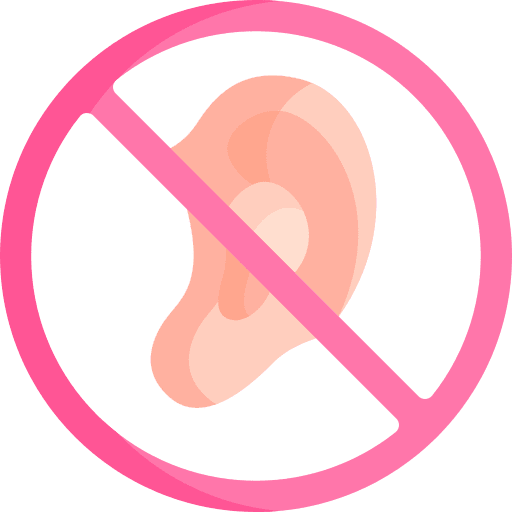 Deaf ear handicap disability icon