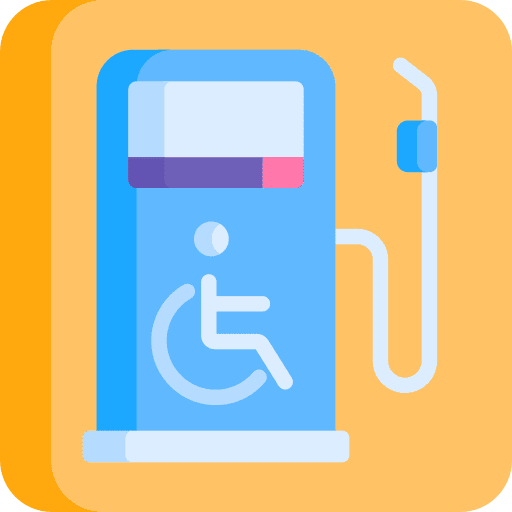 Gas station symbol disabled accesibility icon