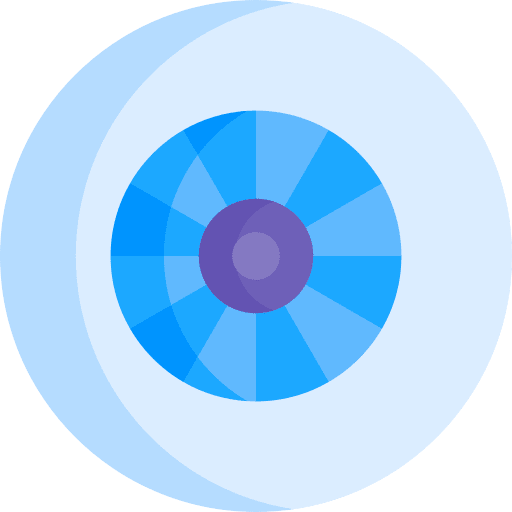 Prosthetic handicapped eye watching icon