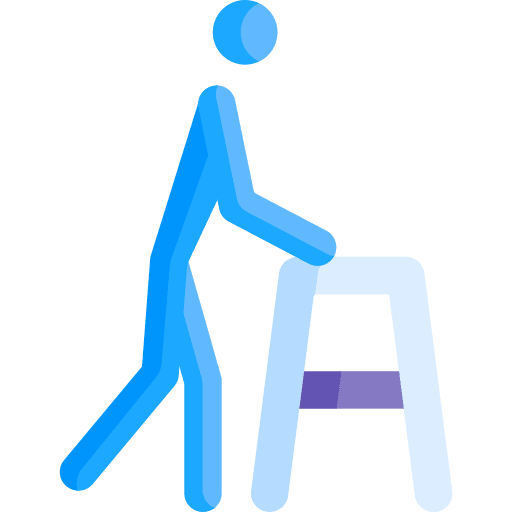 Walking aid humanpictos old pedestrian icon