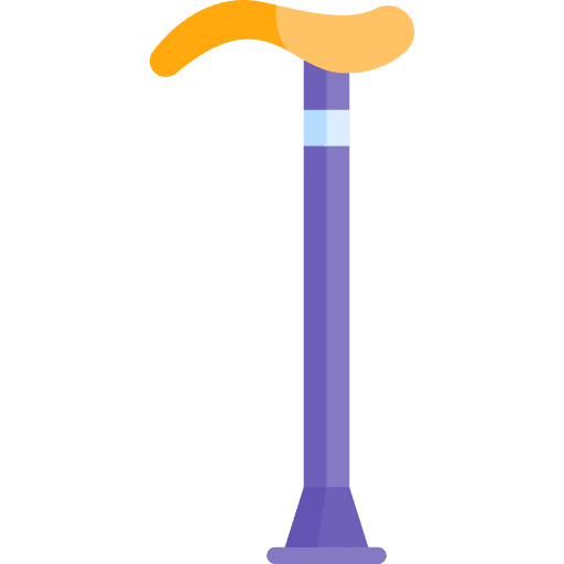 Walking stick helping walking walking stick icon