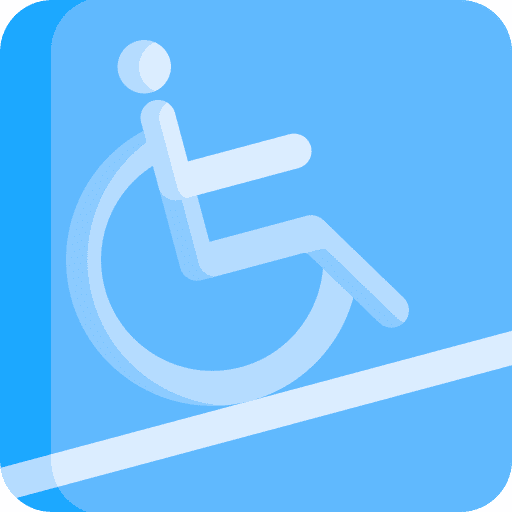 Wheelchair handicap signal sign icon