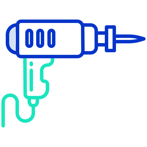 Hand drill dentist construction and tools tooth drill icon