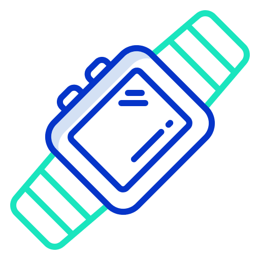 Smart watch commerce and shopping smart watch time and date icon