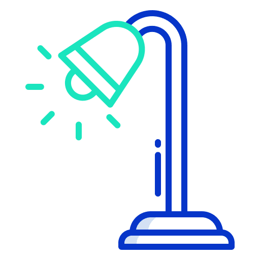 Table lamp illumination light desk lamp icon