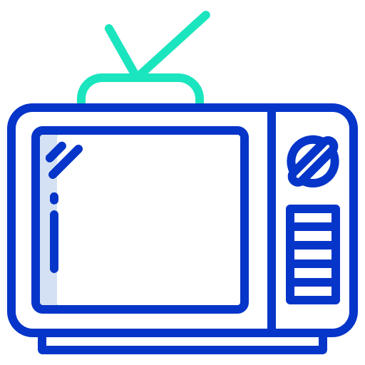 Television technology tv monitor antenna icon
