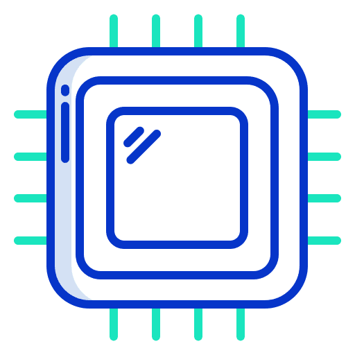 Cpu soc microchip technology icon