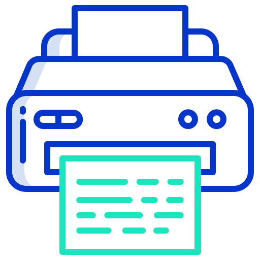 Printer paper tools and utensils printing icon