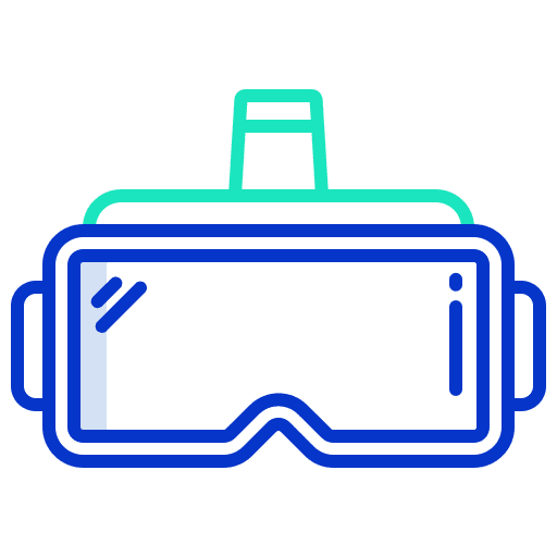Vr glasses ar digital virtual reality icon