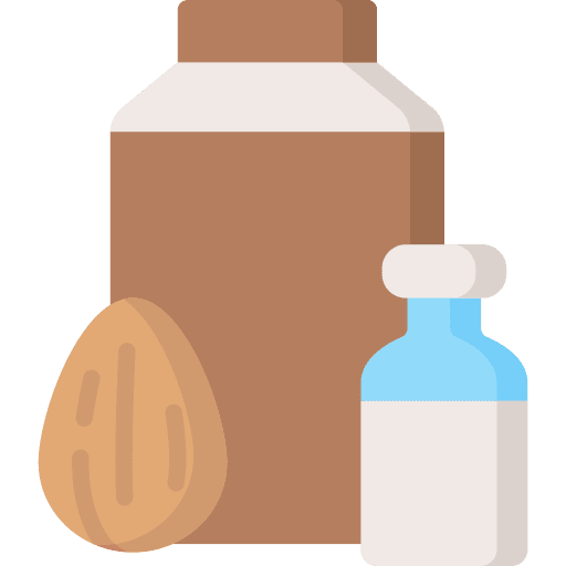 Almond milk food and restaurant almond milk organic icon