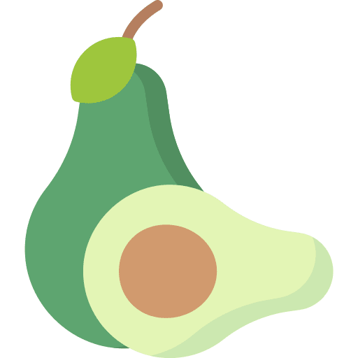 Avocado organic fruit food and restaurant icon