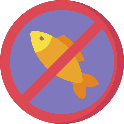 No fish vegetarian food and restaurant no fish icon