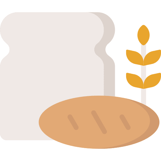 Bread baguette bakery wheat icon