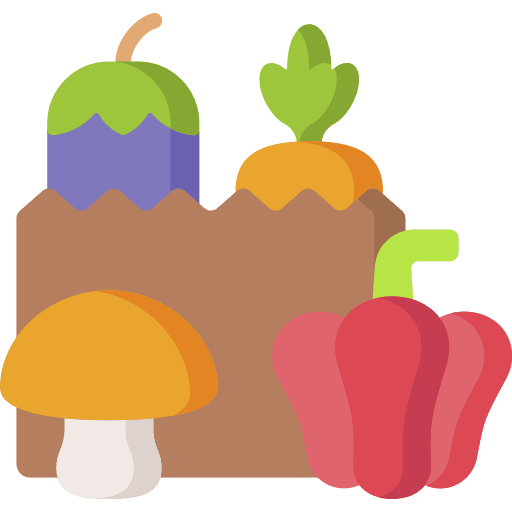 Groceries vegan diet food icon