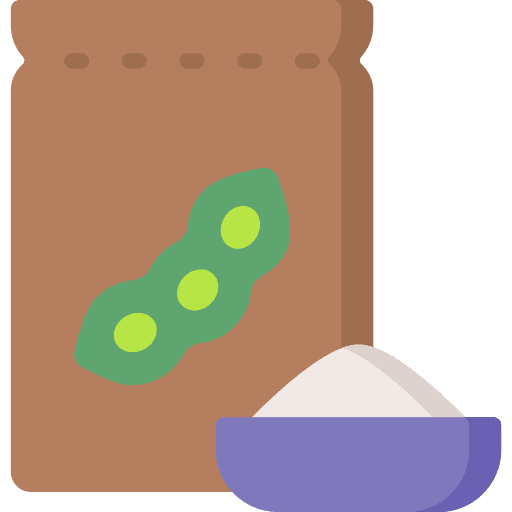 Soy flour organic food healthy food icon