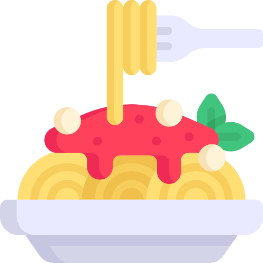 Spaghetti gastronomy italian food nutrition icon