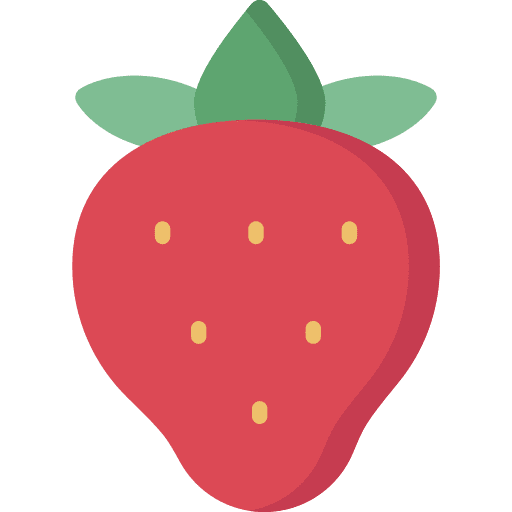 Strawberry organic vegan diet icon