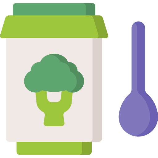 Yoghurt broccoli vegetarian food icon